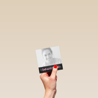 fotokaart gefeliciteerd zwart met roze