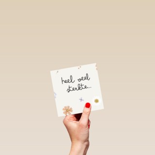 Condoleance sterkte bloementjes