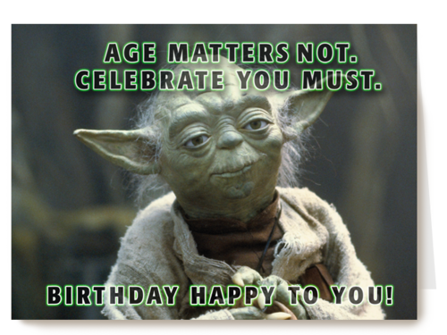 verjaardag kaart yoda