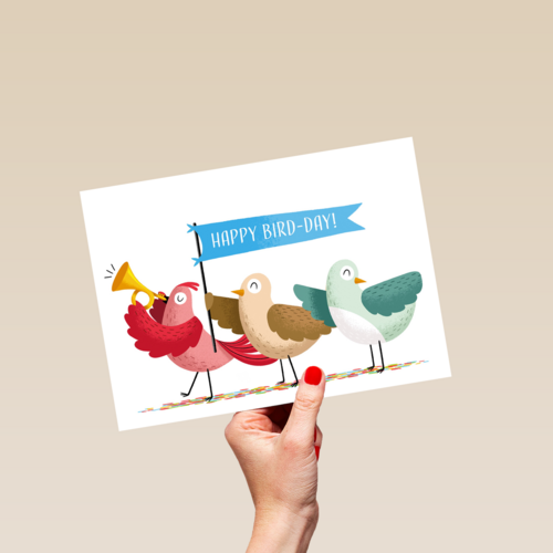 Verjaardagskaart Happy Birdday Folio