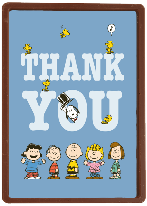 Chocolade Kaart | Hallmark | Bedankt Kaart Snoopy Thank You