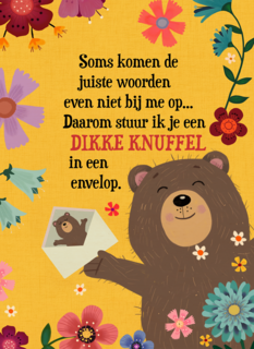Sterkte kaart dikke knuffel in envelop