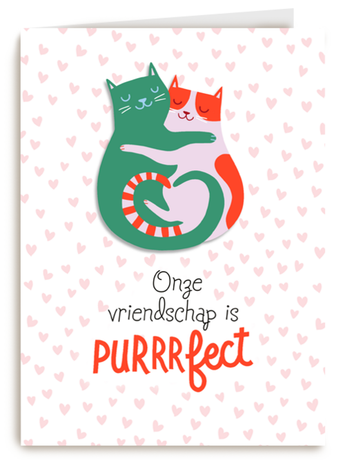 Kaart Hallmark | Vriendschap Valentijn | Onze Vriendschap Is Purrrfect