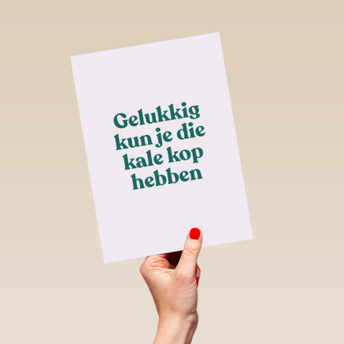 verjaardag kaart andc grappig gelukkig kun je die kale kop hebben