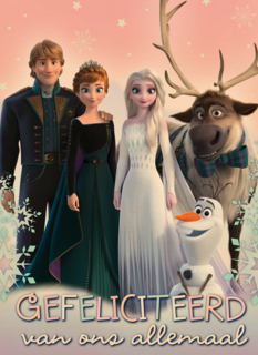 gefeliciteerd van Elsa anna Olaf Kristoff en sven