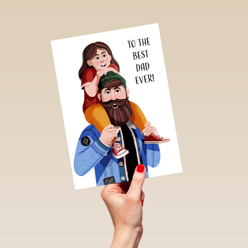 vaderdagkaart folio to the best dad ever