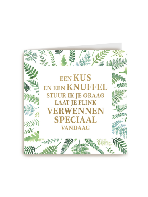 Verjaardagskaart Hallmark | Botanical Kaart Een Kus En Een Knuffel Stuur Ik Je Graag
