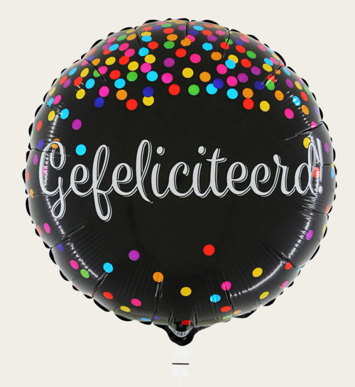 Ballon Gefeliciteerd Confetti