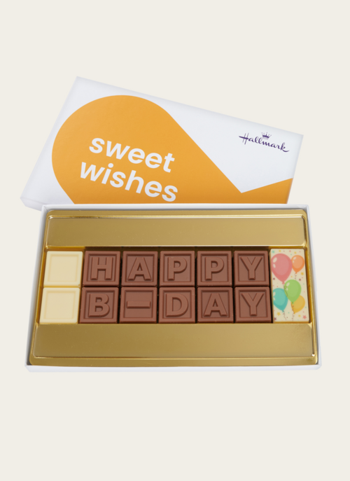 Chocotelegram Happy B-day Ballonnen | Hallmark Cadeau Chocolade |