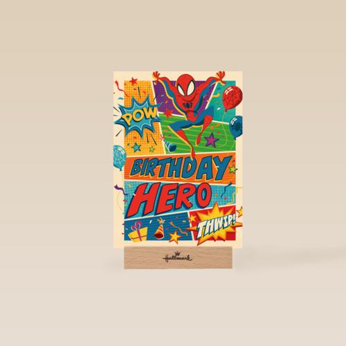 spiderman kaart birthday hero