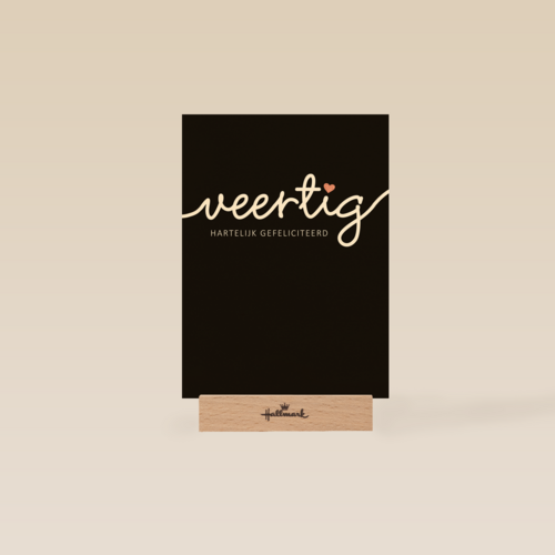 Verjaardagskaart 40 veertig hartelijk gefeliciteerd