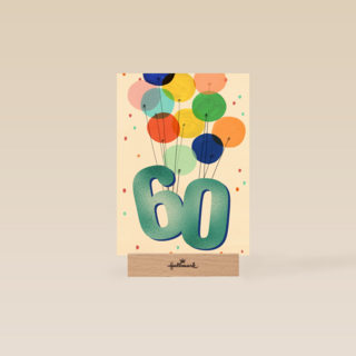 Verjaardagskaart 60 met ballonnen