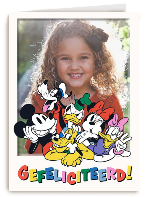 Mickey and Friends foto verjaardagskaart
