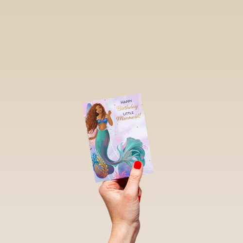 Ariel Little Mermaid kaart Happy Birthday