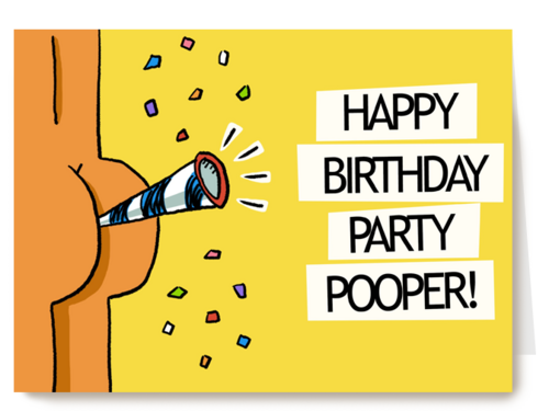 Verjaardagskaart Hallmark | Verjaardagskaart Man Grappig Happy Birthday Party Pooper