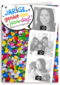 fotokaart jarige gekleurde confetti