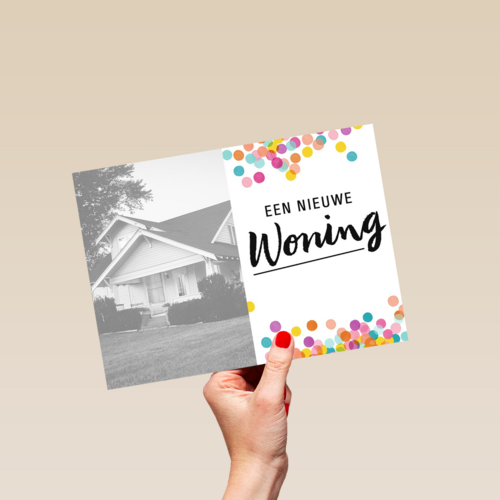 confetti een nieuwe woning