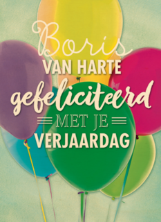 geel blauw roze paars ballon