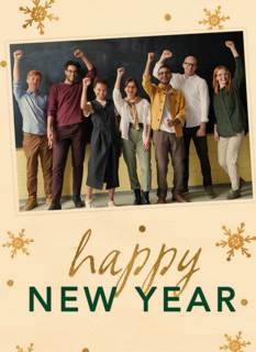 nieuwjaar fotokaart happy new year groep