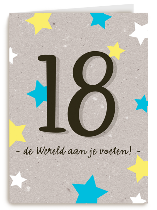 Verjaardagskaart Hallmark | Verjaardagskaart 18 De Wereld Aan Je Voeten