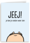 jeej je kan je voeten weer zien zoon