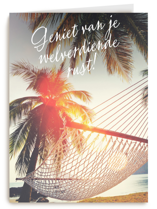 Zomerkaart geniet van je welverdiende rust