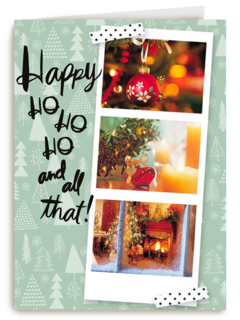 kerstkaart fotokaart happy hohoho and all that