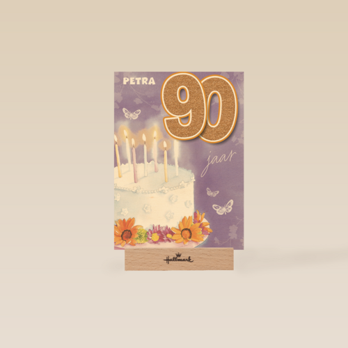 verjaardag leeftijden taart met kaarsjes 90