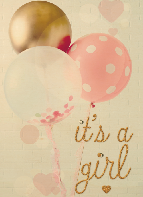 Houten Kaart Geboorte Felicitatie | Houten Kaart Hallmark | Geboorte Felicitatie | Prodo Its A Girl