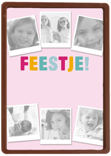 roze uitnodiging kinder feestje meisje