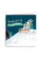 kerstkaart konijn op slee