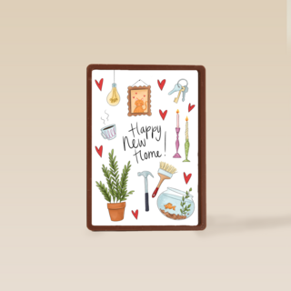 felicitatiekaart nieuwe woning matia studio