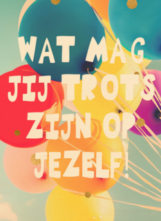 Felicitatie kaart man vrouw wat mag jij trots zijn op jezelf