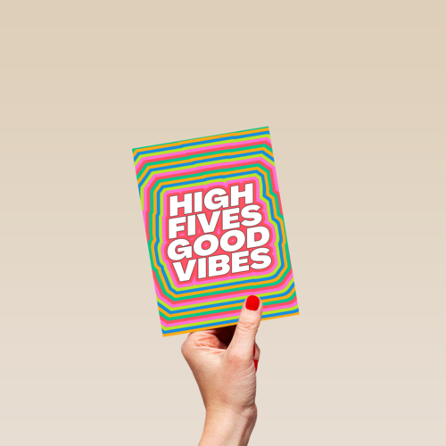Beterschap kaart high fives good vibes
