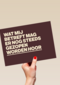 Gezakt kaart er mag nog steeds gezopen worden hoor