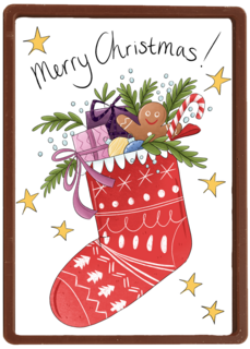 ferry christmas gevulde sok kaart