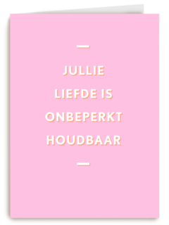 Trouwjubileum Jullie liefde is onbeperkt houdbaar