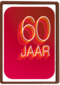 Verjaardagskaart 60 jaar rood
