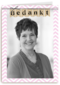 fotokaart bedankt roze rand met streep