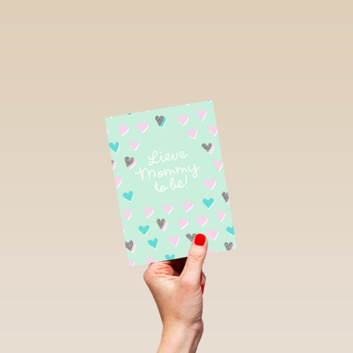moederdag kaart lieve mommy to be