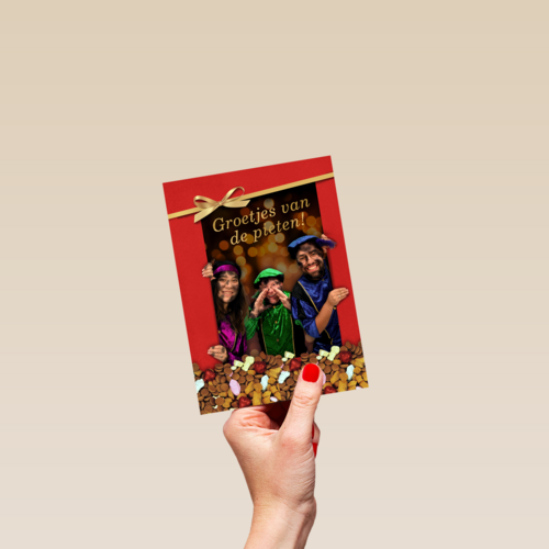 Sinterklaas kaart groetjes van de pieten