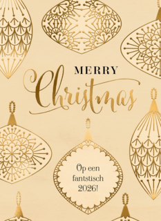 Merry Christmas gouden kersthangers