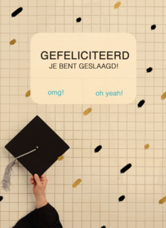 geslaagd kaart omg je bent geslaagd