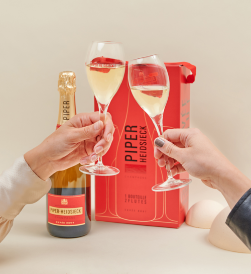 Geschenkset Piper-Heidsieck Brut + 2 glazen