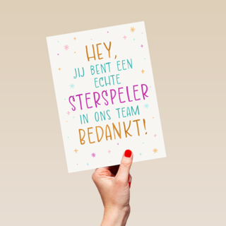 Sterspeler in ons team