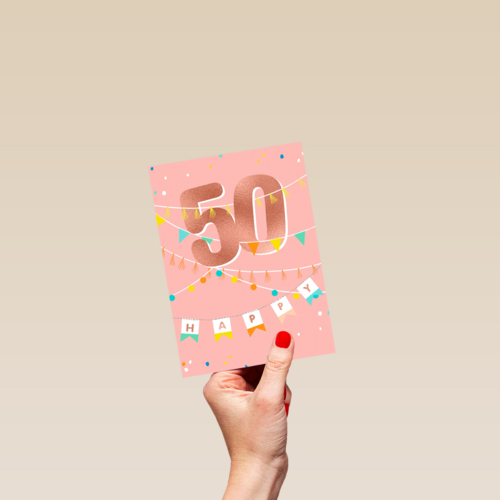 Verjaardagskaart happy 50