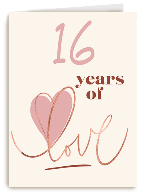 Kaart Hallmark | Huwelijksjubileum | Love Story Years Of Love Pink