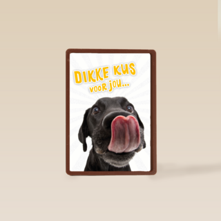 Beterschapskaart Lieve hond Dikke kus voor jou