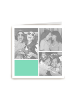 fotokaart friends sunshine happines drie fotoos