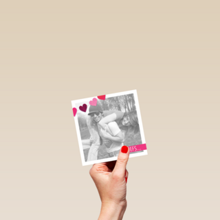 fotokaart liefs met hartjes